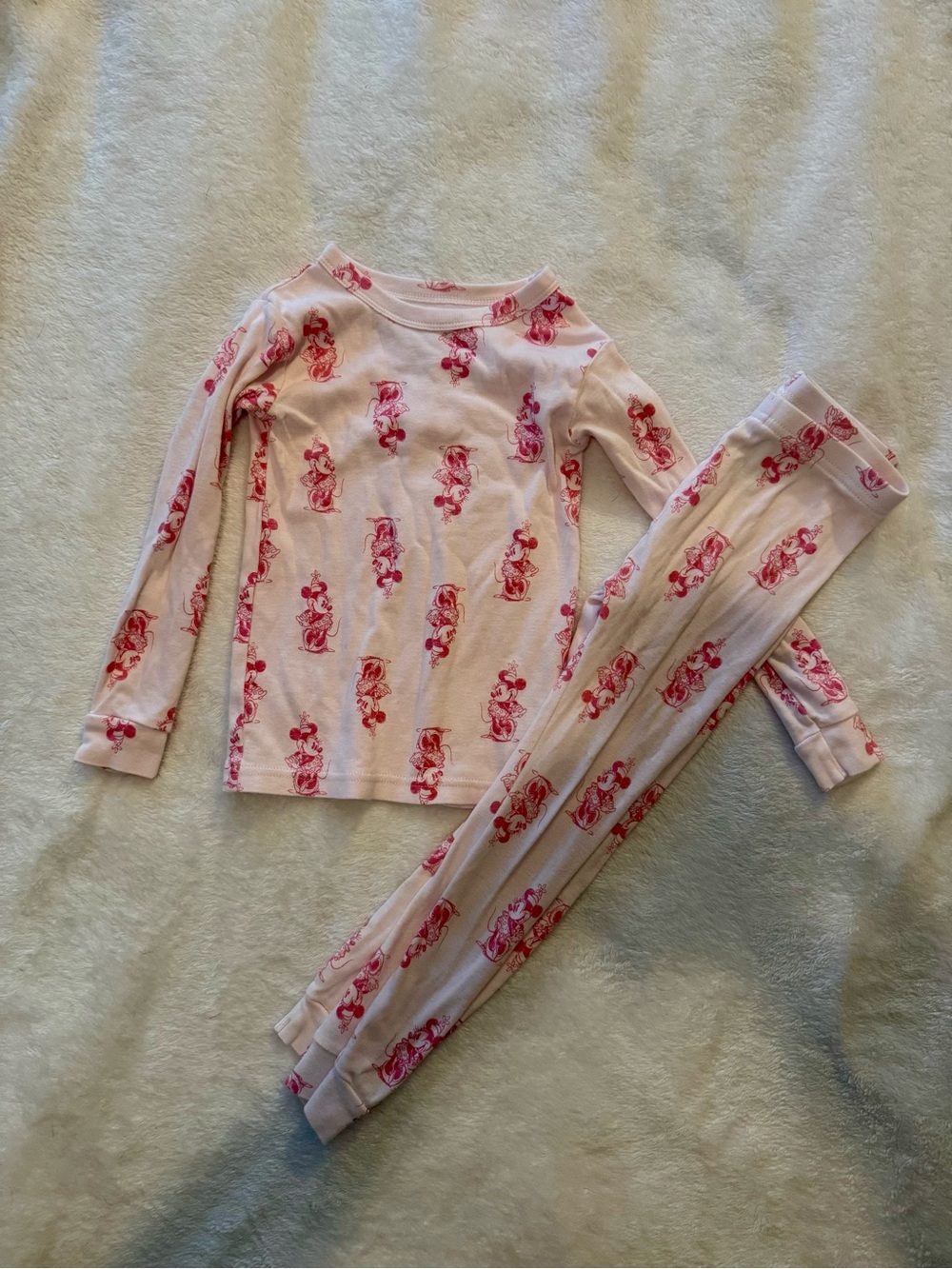 GAP Pink Minnie Mouse Print Pajama Set